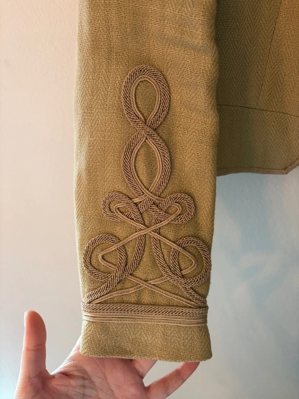 Lauren Ralph Lauren Tan Military-Inspired Button Jacket- Vintage Rarity!! - Picture 2 of 6